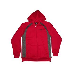 PONY Sweatshirt Hoodie Full Zip Youth XL Red and Gray Polyester Fleece